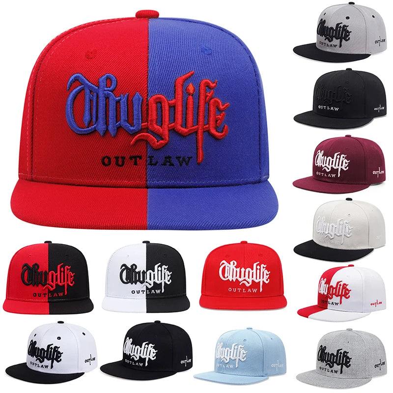 Men's Thief Series Dual-Tone Snapback Cap – Unisex Adjustable Hip Hop Streetwear Baseball Hat with Sunshade