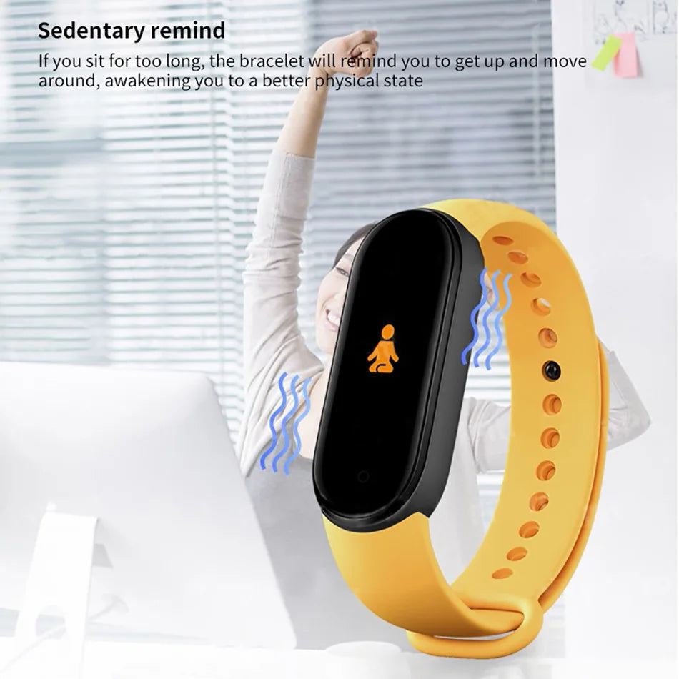 M6 Smartwatch – Fitness Tracker with Heart Rate & Blood Pressure Monitor, Waterproof Sports Band for Men & Women