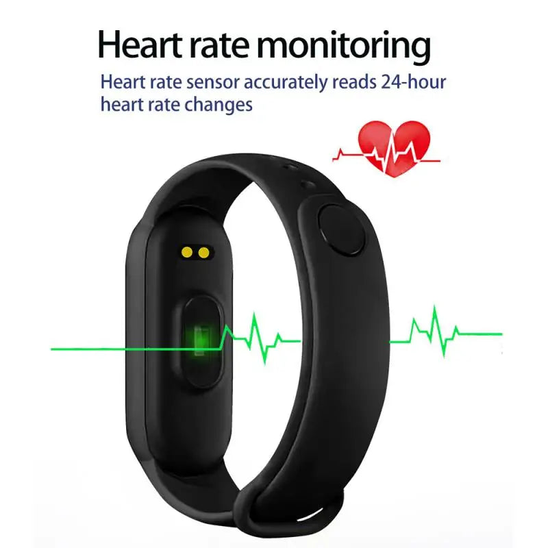M6 Smartwatch – Fitness Tracker with Heart Rate & Blood Pressure Monitor, Waterproof Sports Band for Men & Women