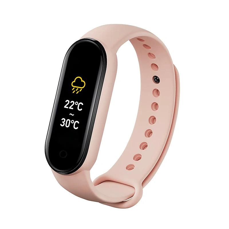 M6 Smartwatch – Fitness Tracker with Heart Rate & Blood Pressure Monitor, Waterproof Sports Band for Men & Women