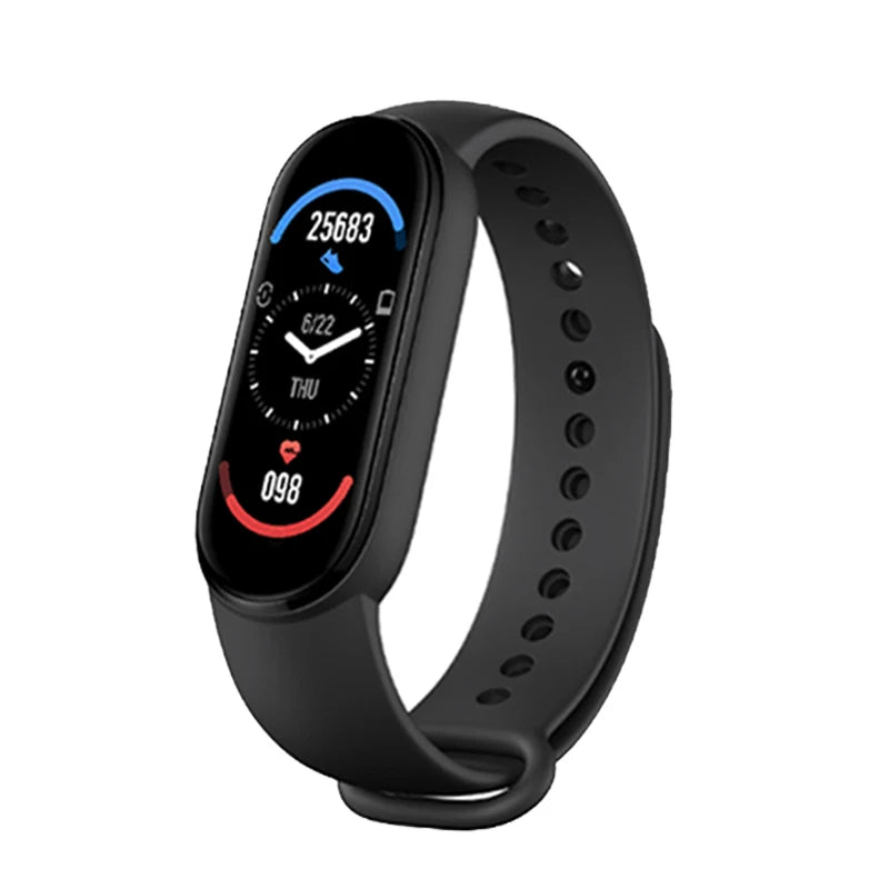M6 Smartwatch – Fitness Tracker with Heart Rate & Blood Pressure Monitor, Waterproof Sports Band for Men & Women