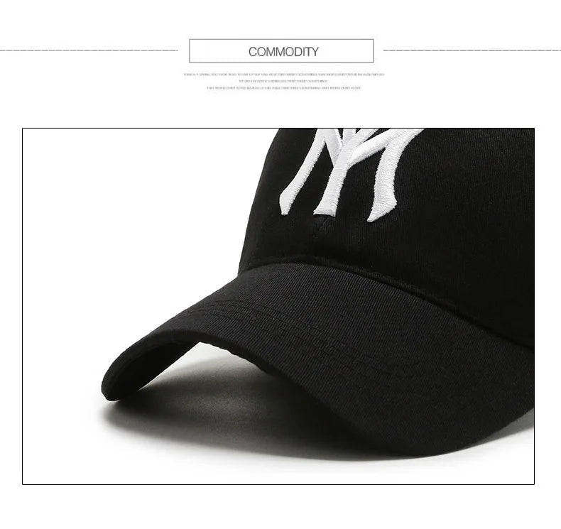 Fashion Embroidered Letter Baseball Cap – Unisex Adjustable Snapback Hat for Men & Women, Cotton Trucker Sun Visor