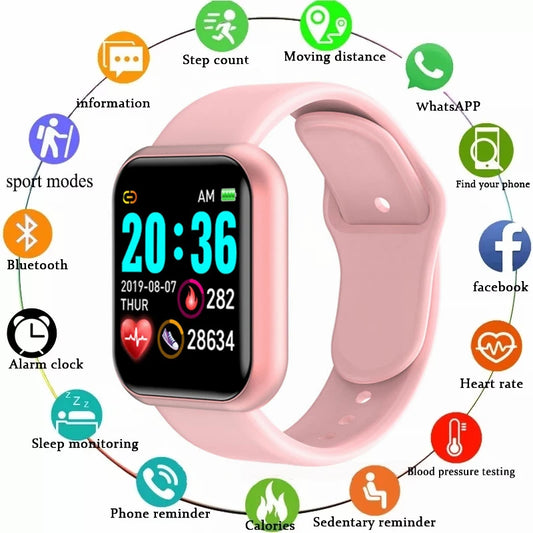 Multifunctional Y68 D20 Smartwatch – Bluetooth Connectivity, Fitness Tracker, Sleep Monitor, Music Control, for Men & Women