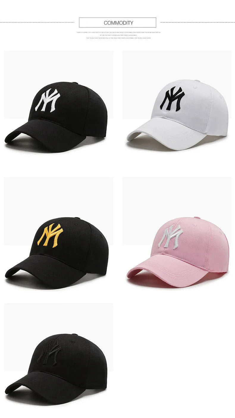 Fashion Embroidered Letter Baseball Cap – Unisex Adjustable Snapback Hat for Men & Women, Cotton Trucker Sun Visor