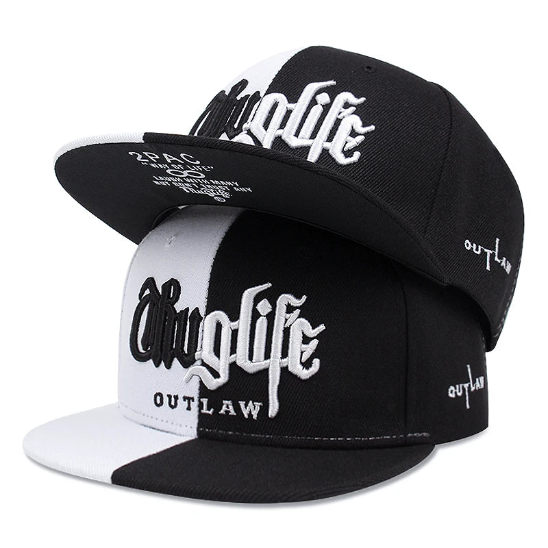 Men's Thief Series Dual-Tone Snapback Cap – Unisex Adjustable Hip Hop Streetwear Baseball Hat with Sunshade