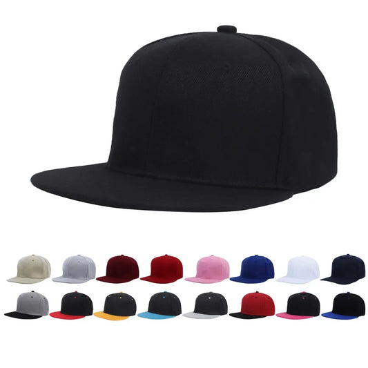 High-Quality Unisex Snapback Cap – Acrylic Flat Brim Hat for Men & Women, Hip Hop & Outdoor Leisure