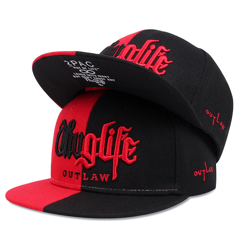 Men's Thief Series Dual-Tone Snapback Cap – Unisex Adjustable Hip Hop Streetwear Baseball Hat with Sunshade