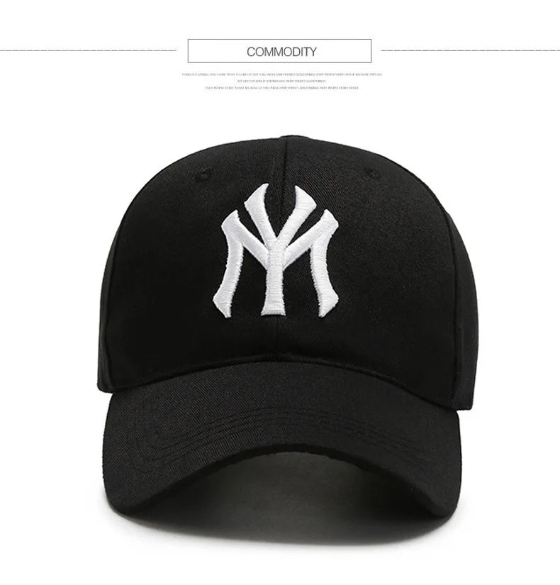 Fashion Embroidered Letter Baseball Cap – Unisex Adjustable Snapback Hat for Men & Women, Cotton Trucker Sun Visor