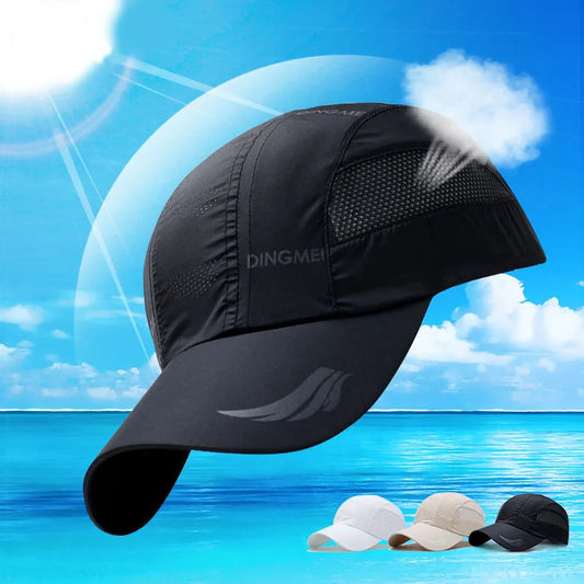 2024 Summer Quick-Dry Sports Baseball Cap – Unisex Mesh Snapback Hat for Running, Golf, and Casual Wear