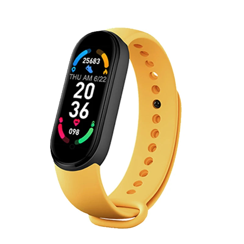 M6 Smartwatch – Fitness Tracker with Heart Rate & Blood Pressure Monitor, Waterproof Sports Band for Men & Women